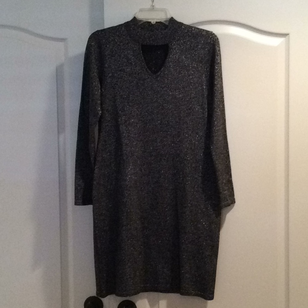 Party time - NWT Black/Silver Connected Dress stretchy